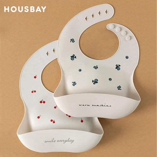 Baby Bib Waterproof Soft Silicone Scarf Summer Adjustable Bibs Burp Cloths